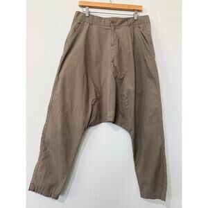 Le Lis Blanc Deux Sarouel Drop Crotch Pants Cotton Avant Garde Tapered Brazil L